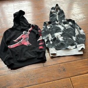 Two Jordan Hooded Sweatshirts - Size 8-10 Years